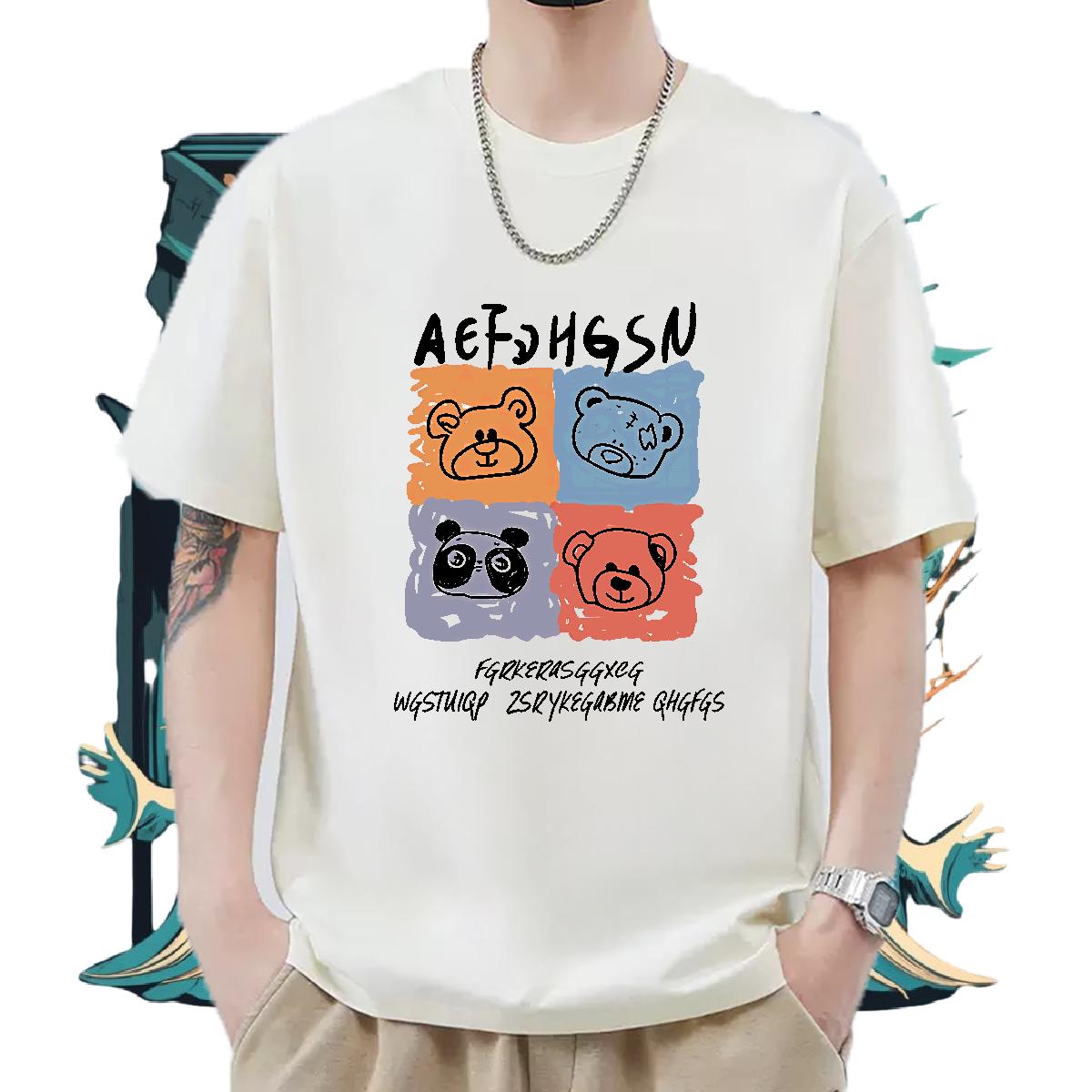 Classic Tshirts Crew Neck Cotton Sport T Shirts Men Anime New Designer Wear