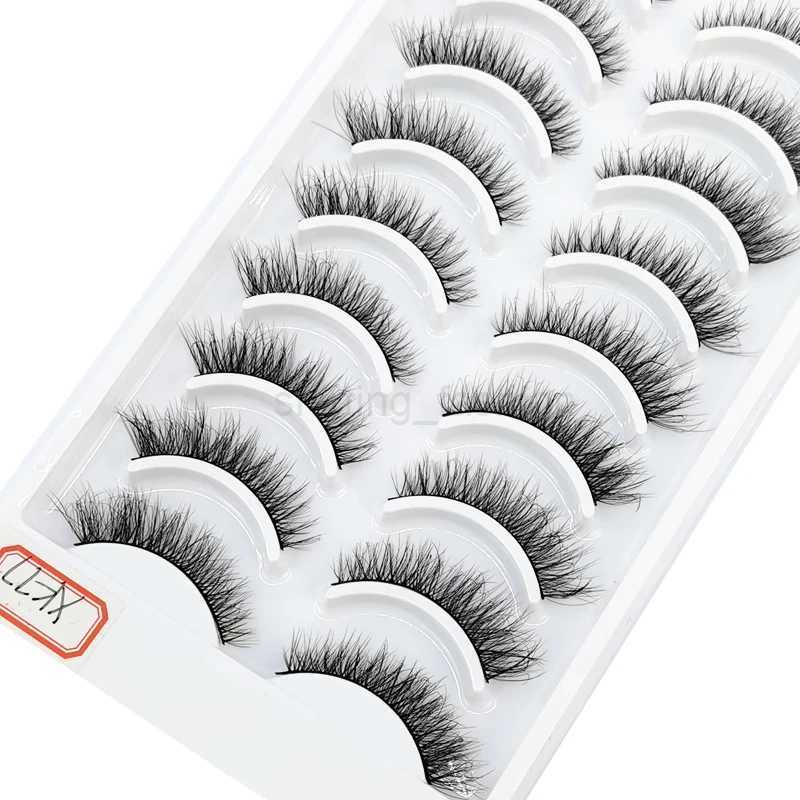 Lashes 10 Pairs 3D Faux Mink Lashes Fluffy Soft Wispy Volume Natural Long False Eyelashes Eye Lashes Reusable Eyelashs MakeupCL240713