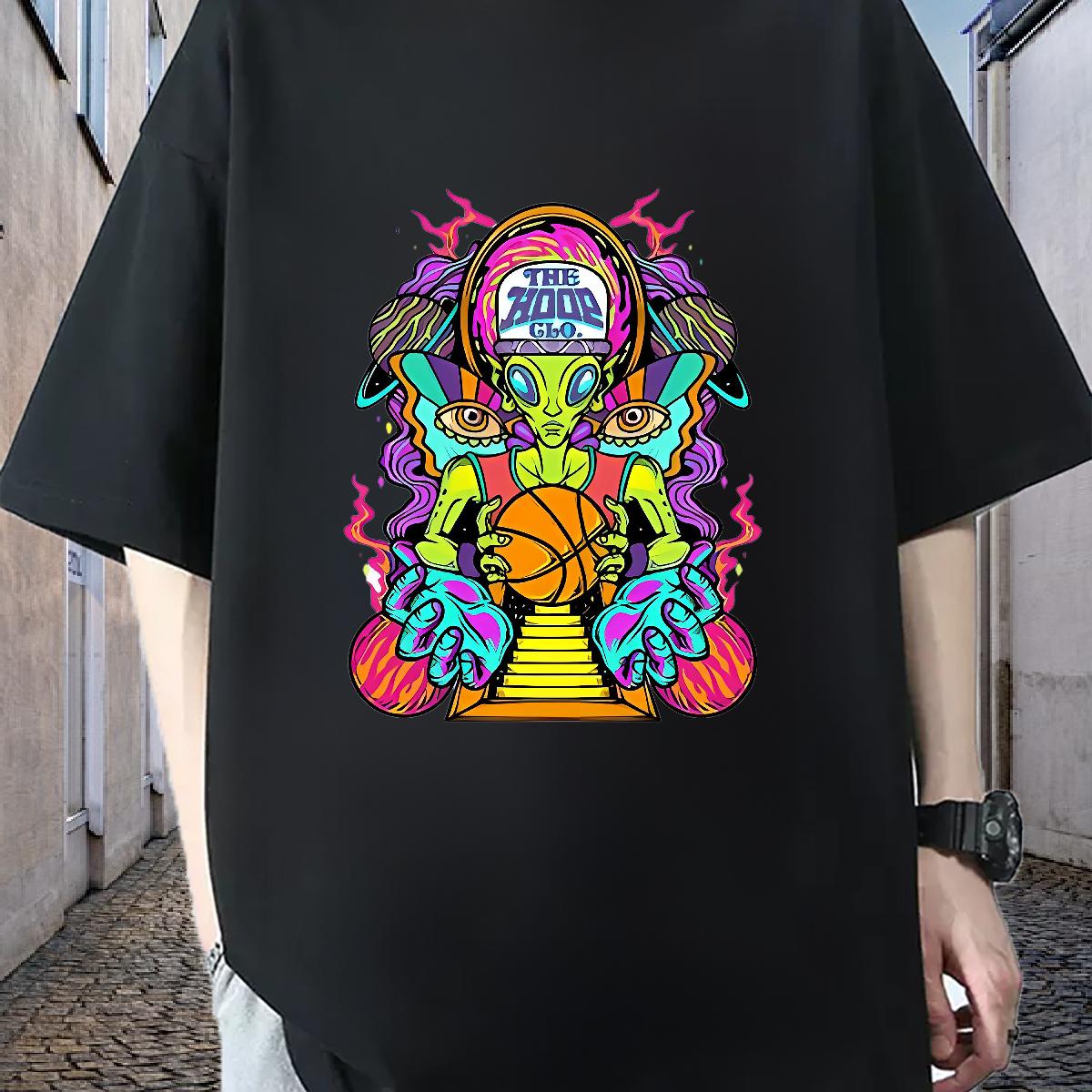 New Arrival T shirt DIY Logo Anime Printing Street Men Tops Tees Breathable Crew Neck Cotton Loose Fit