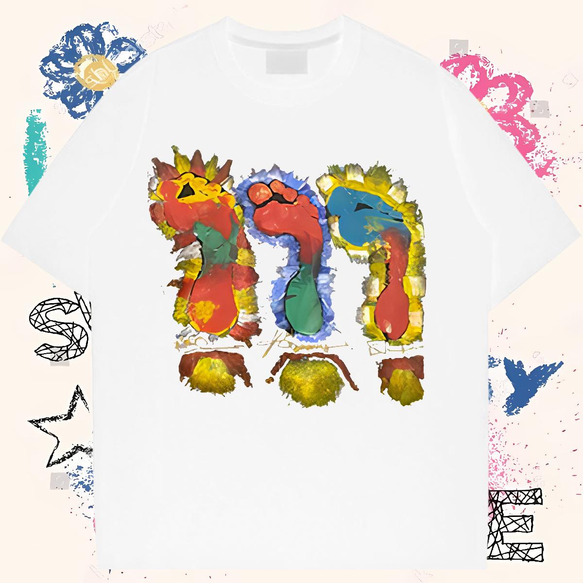 Comfortable Couples T Shirts Short sleeve Cotton Soft Casual T shirt Cartoon Print 2024 DIY Tees