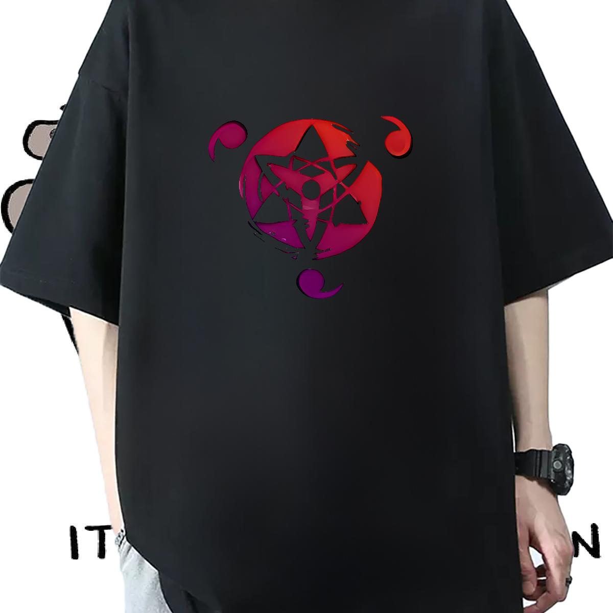 Cool Men T Shirts Anime Printing Street Short sleeve Cotton Soft Tshirts Designer Floral Print Tops Shirt