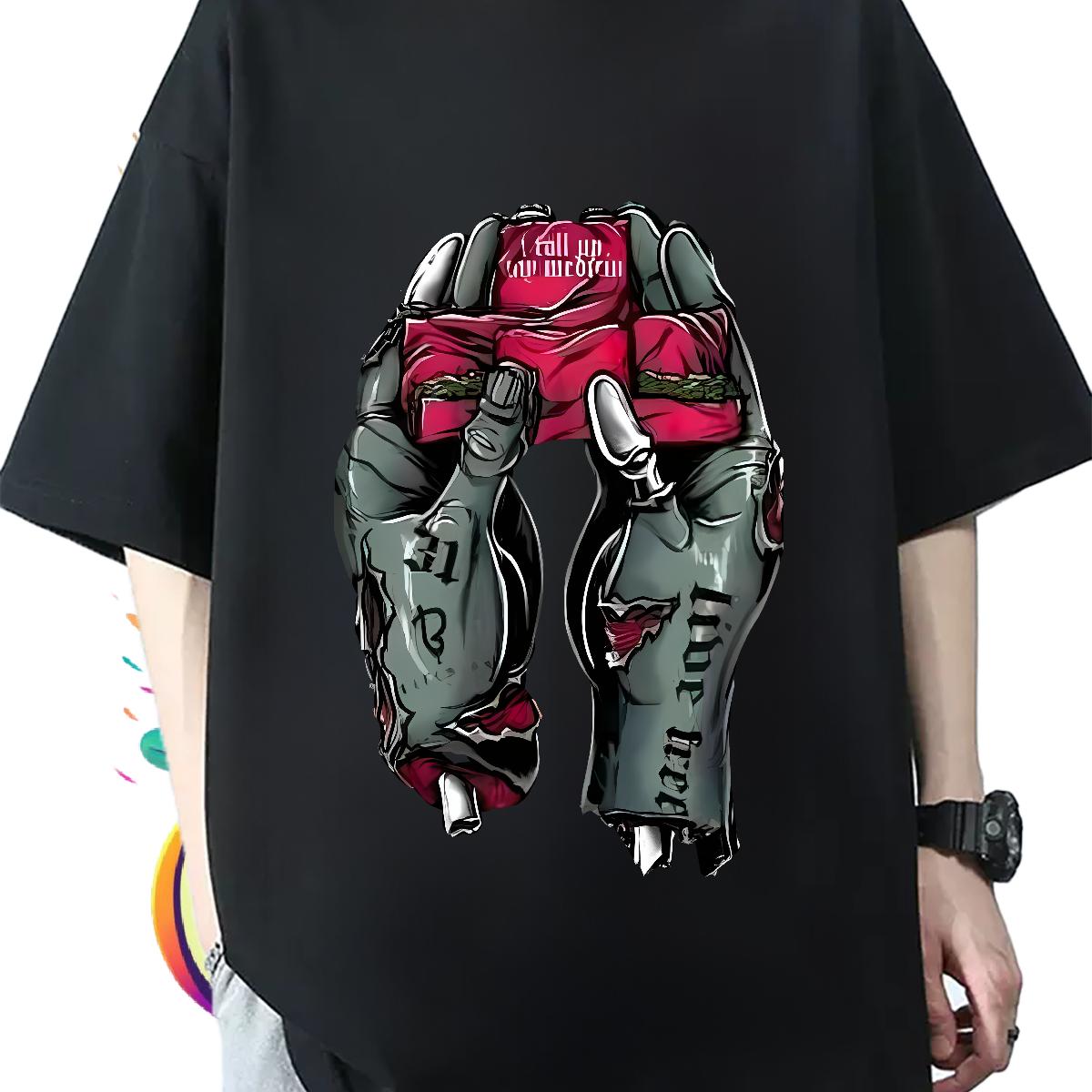 Brand T Shirt For Man Custom Anime Tshirts Hip Hop Cotton Breathable Short Sleeve High Quality Tops