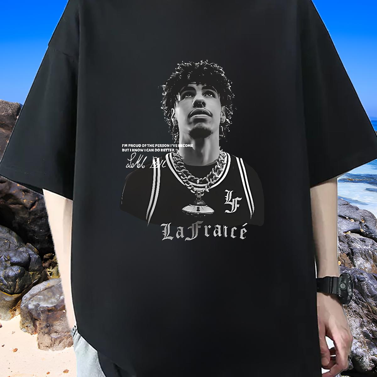 Fashion T shirt Black White Men Tees Hip Hop O-Neck Short Sleeve Cotton Wholesale Tops Tees