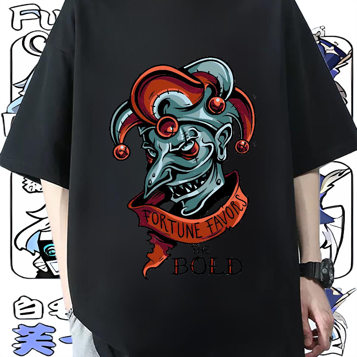 Fashion T shirt Cartoon Printing S-3XL Beach Men Tshirts Breathable Short Sleeve Comfortable