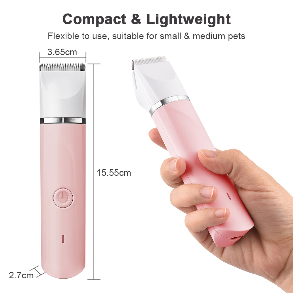 4-in-1 Electric Dog Clippers Pet Grooming Tools Cordless Dog Shaver Trimmers Low Noise Cats Hair Trimming Nail Grinding
