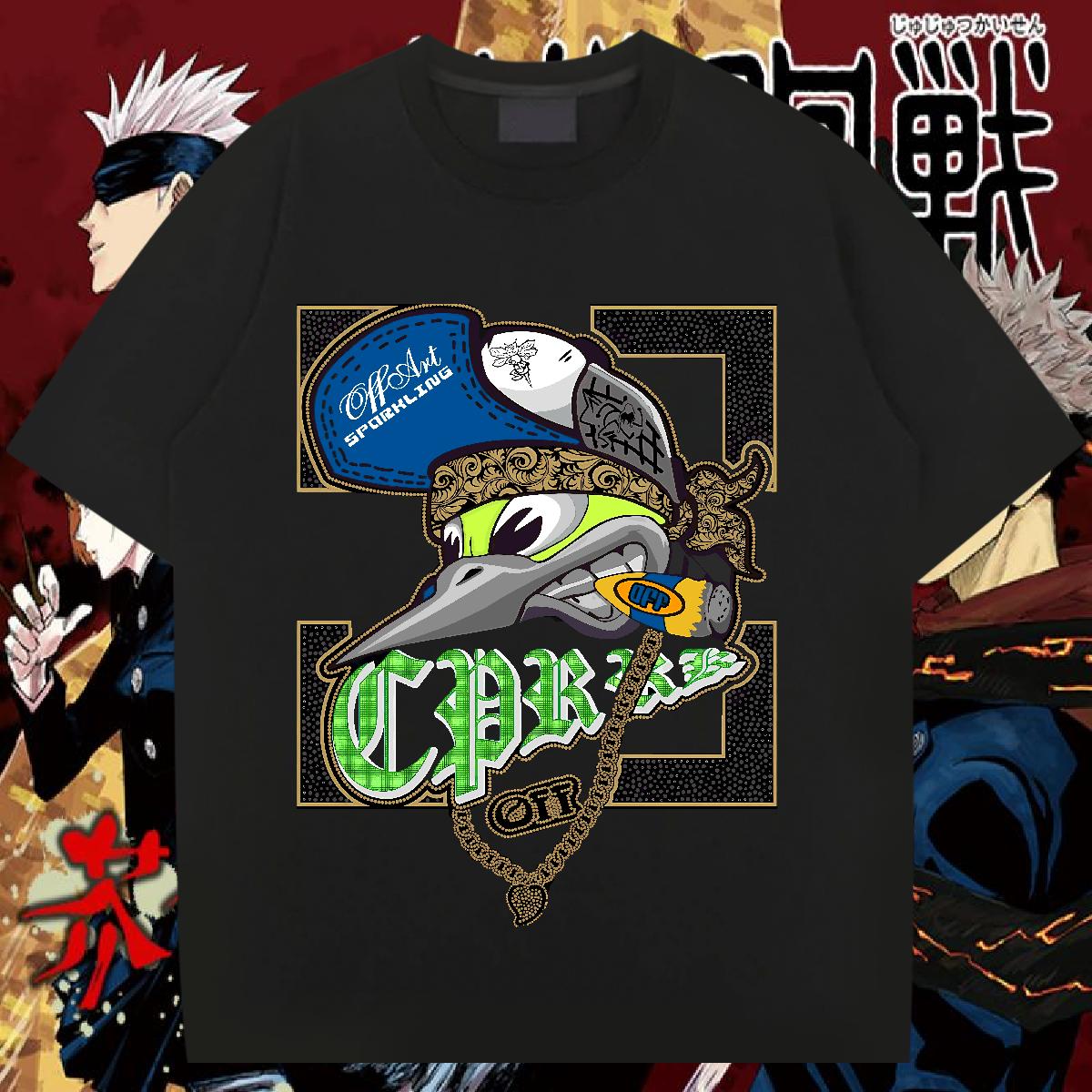 Factory Direct Men T Shirts Plus Size Cartoon Men Tops Tees Casual Crew Neck Cotton Breathable Wholesale Polos