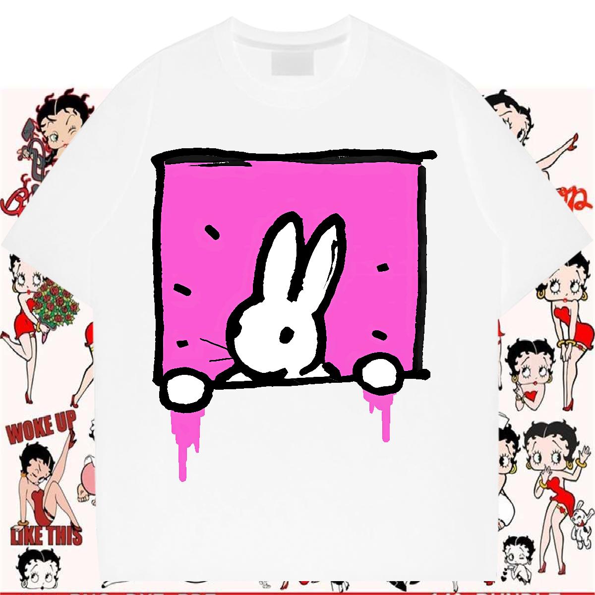 5A T shirt Street Casual Crew Neck Cotton Men Tops Tees 2024 Designer Cartoon Printing S-3XL Clothes