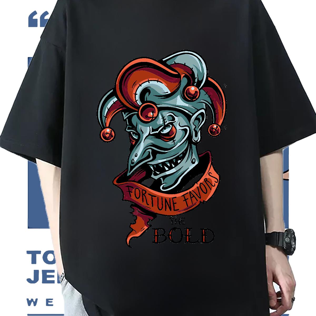 Loose Fit T-Shirts for Men Home Outdoor Breathable Crew Neck Couples T Shirts New Plus Size Cartoon Tees