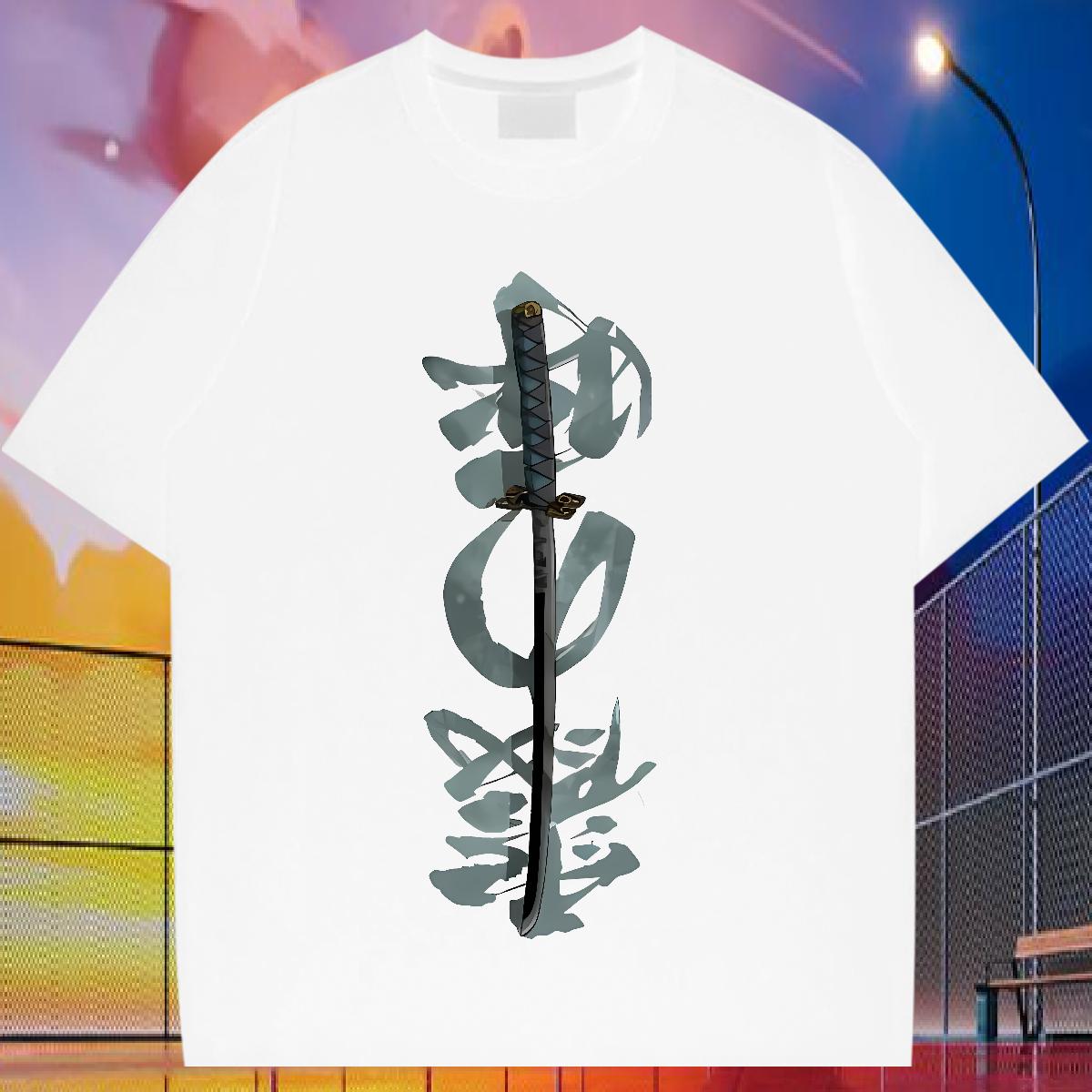 DIY Customized T-Shirts Cartoon Print Men Clothes T-Shirt Casual Beach Round Neck Short Sleeve Wholesale Wear