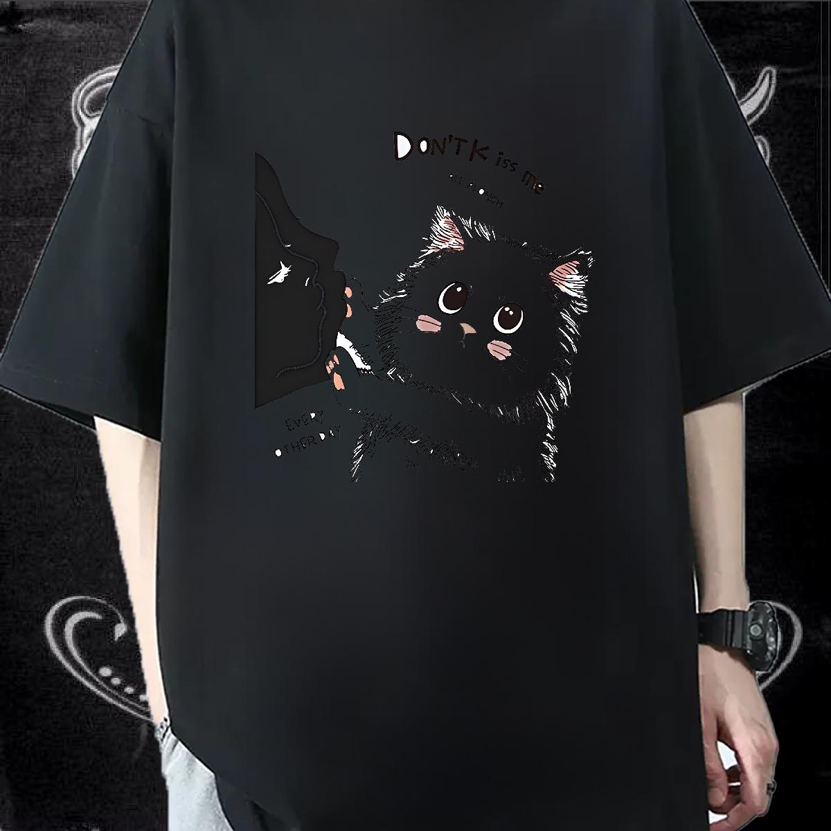 Stylist T Shirt For Man Asian Size High Street Hip Hop Men Tees Cotton Breathable Soft Cool