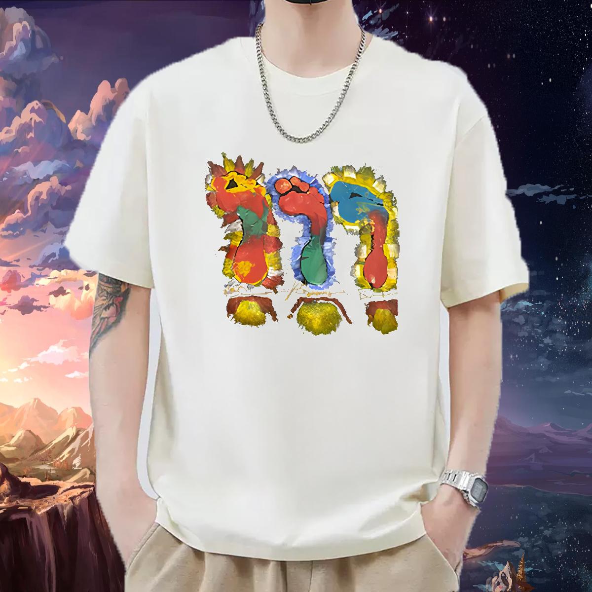 Stylist T shirt Custom Printed Casual Daily Wear Men Clothes T-Shirt Cotton Breathable Soft Brand