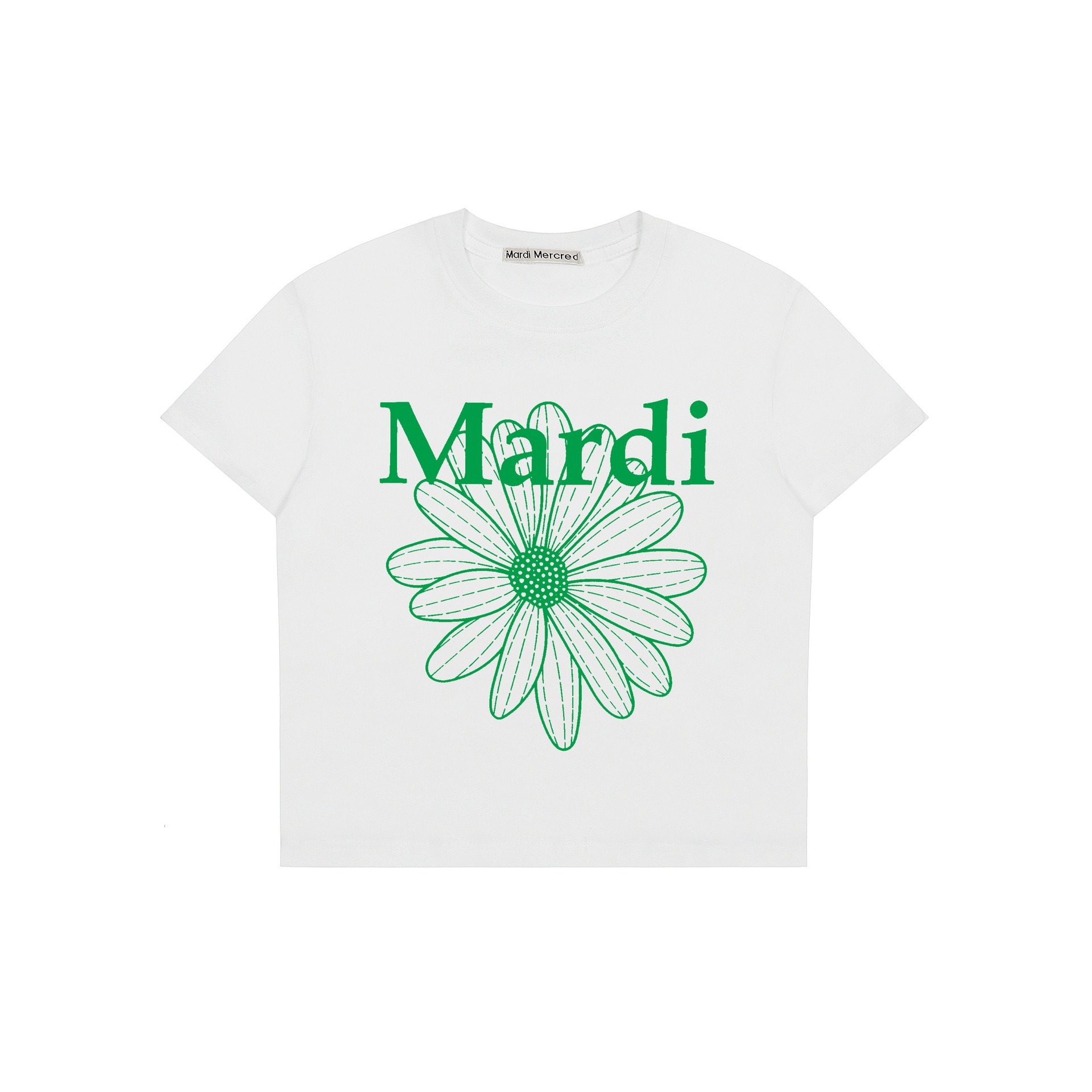 New product lighing shipment from South Korea Mardi women's summer daisy sausage dog floral print top gold high sier same T-shirt short sleeved t
