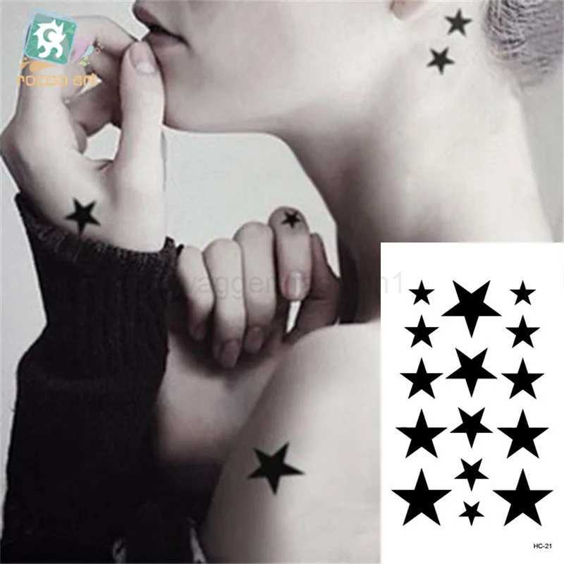 Body Art Waterproof Temporary Tattoos For Men Women Classics 3d Star Design Flash Tattoo Sticker Free Shipping HC1008B240713