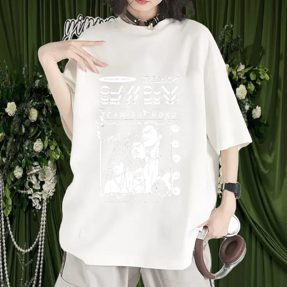 2024 Casual Womens T Shirts Cotton Breathable Hip Hop Woman Tshirt DIY Anime Printed High quality Top Tees
