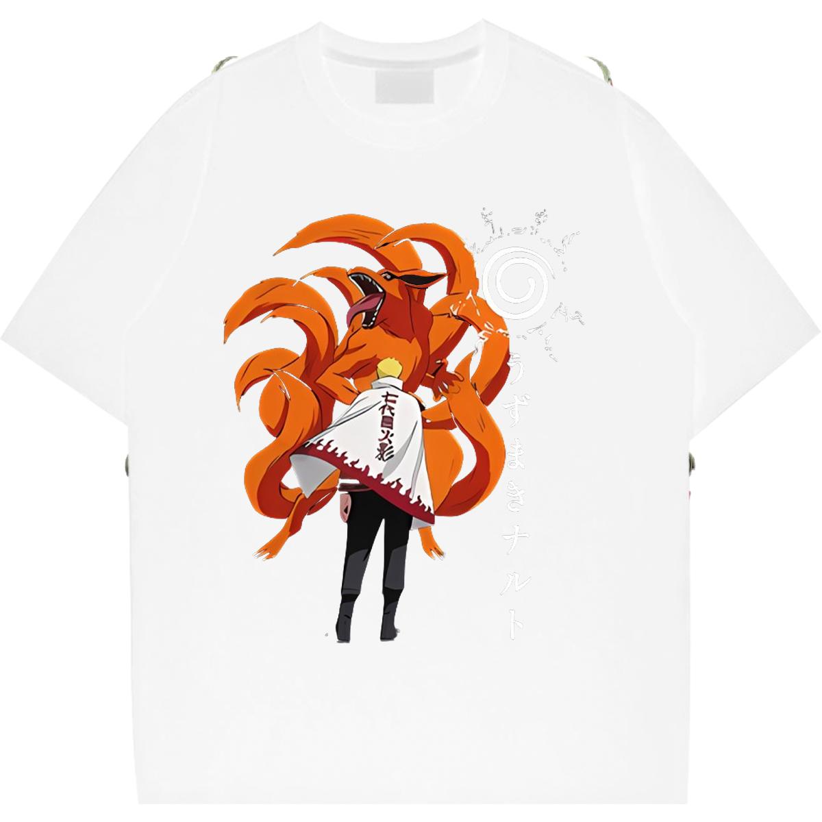 Fashion Casual T-Shirts Breathable Crew Neck Cotton Anime Print Tees Sports Casual Popular Women Tees