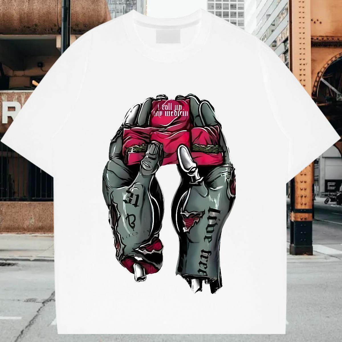 Loose Fit T shirt Casual Beach Cotton Breathable Soft Tshirts New White Plus Size Tee Shirt