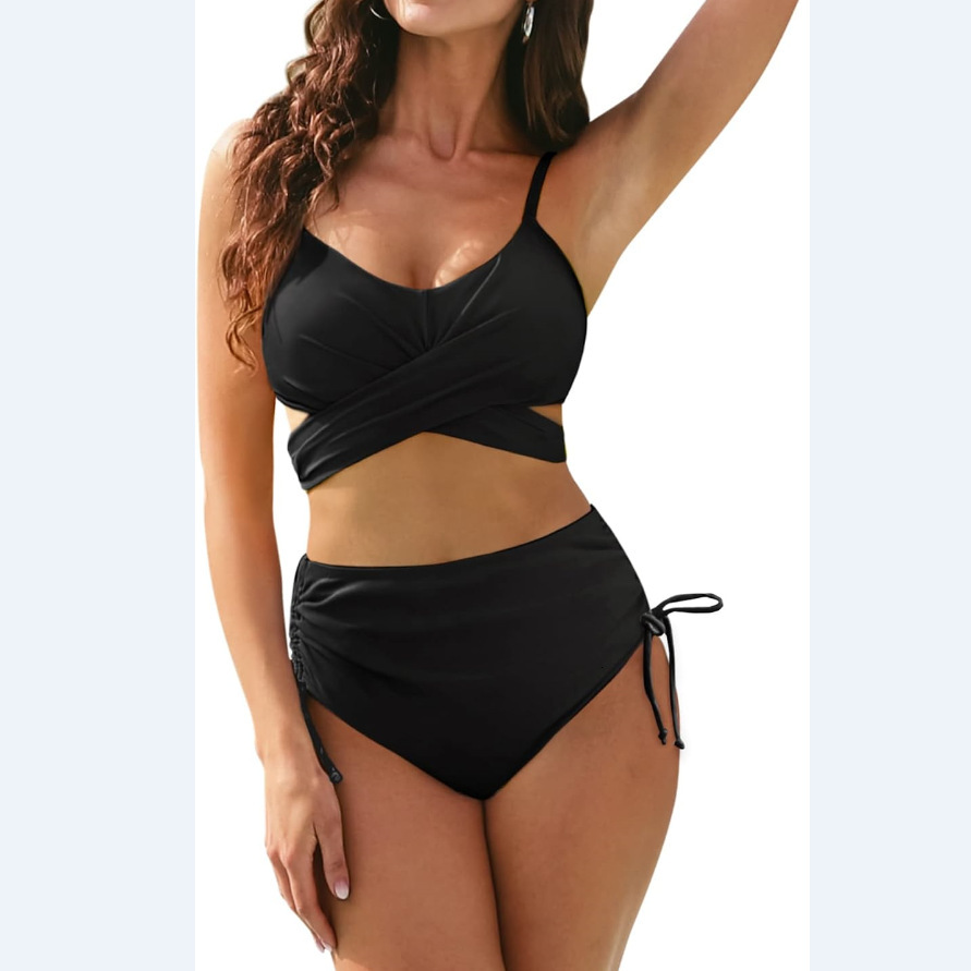 New Arrival New Product Washable Non-ironing Leisure Time Temperament New Pattern Ventilation 2023 New Bikini High Waist Women's Sexy Split Swimw