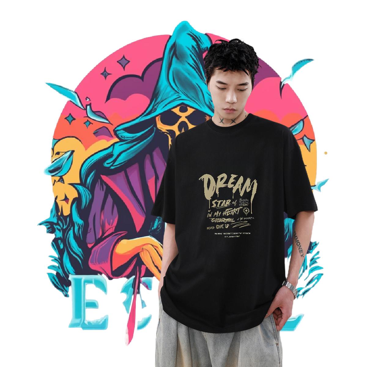 Wholesale Mens T Shirts DIY Logo Home Outdoor Tshirts Breathable Short Sleeve Popular
