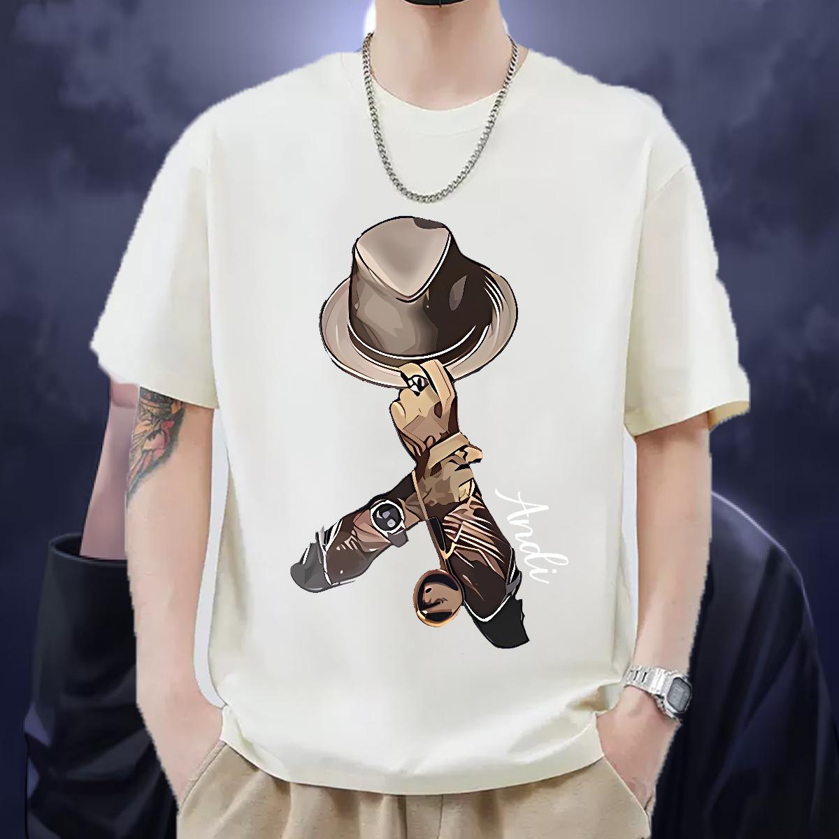 Loose T Shirt For Man Casual Beach 180g Cotton Couples T Shirts Casual New Custom Print Oversized Top Tees