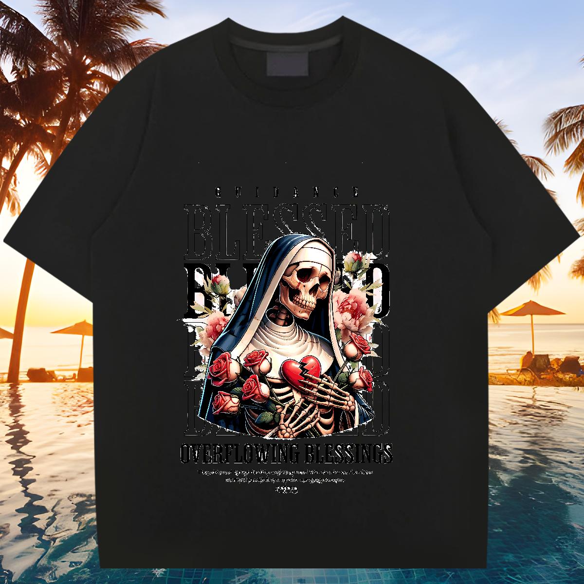 Brand Men T Shirts DIY Printed Couples T Shirts Beach Cotton Breathable Popular Clothings