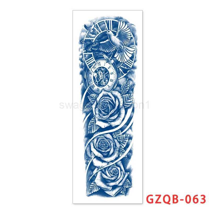 Large Full Arm Waterproof Temporary Tattoo Sticker Lasting Tattoo Sticker Tiger Wolf Body Art Personality Fake Tattoo Women MenB240713