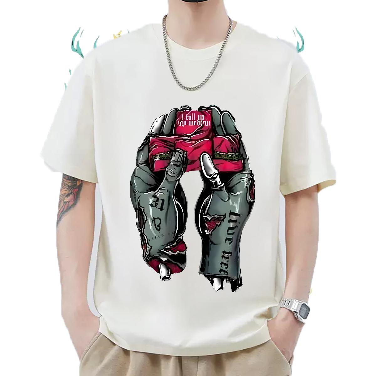 Brand T shirt Home Outdoor O-Neck Short Sleeve Cotton Tshirts New DIY Printed Tops Tees