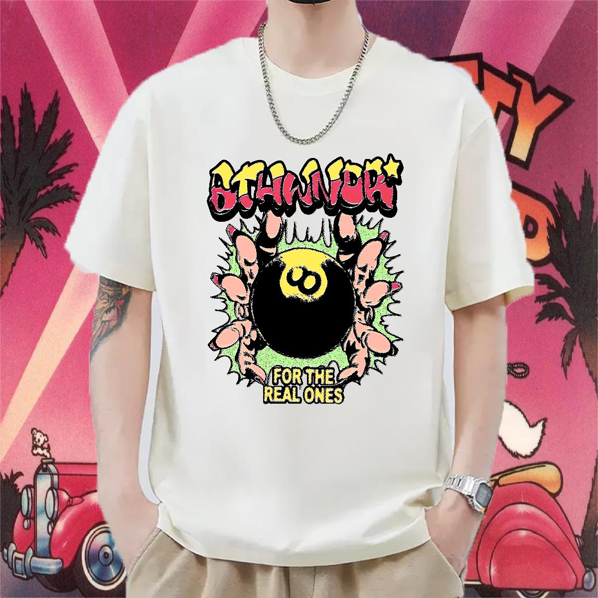 Brand T shirt DIY Printed Men Tees High Street Hip Hop Cotton Breathable Wholesale Clothes