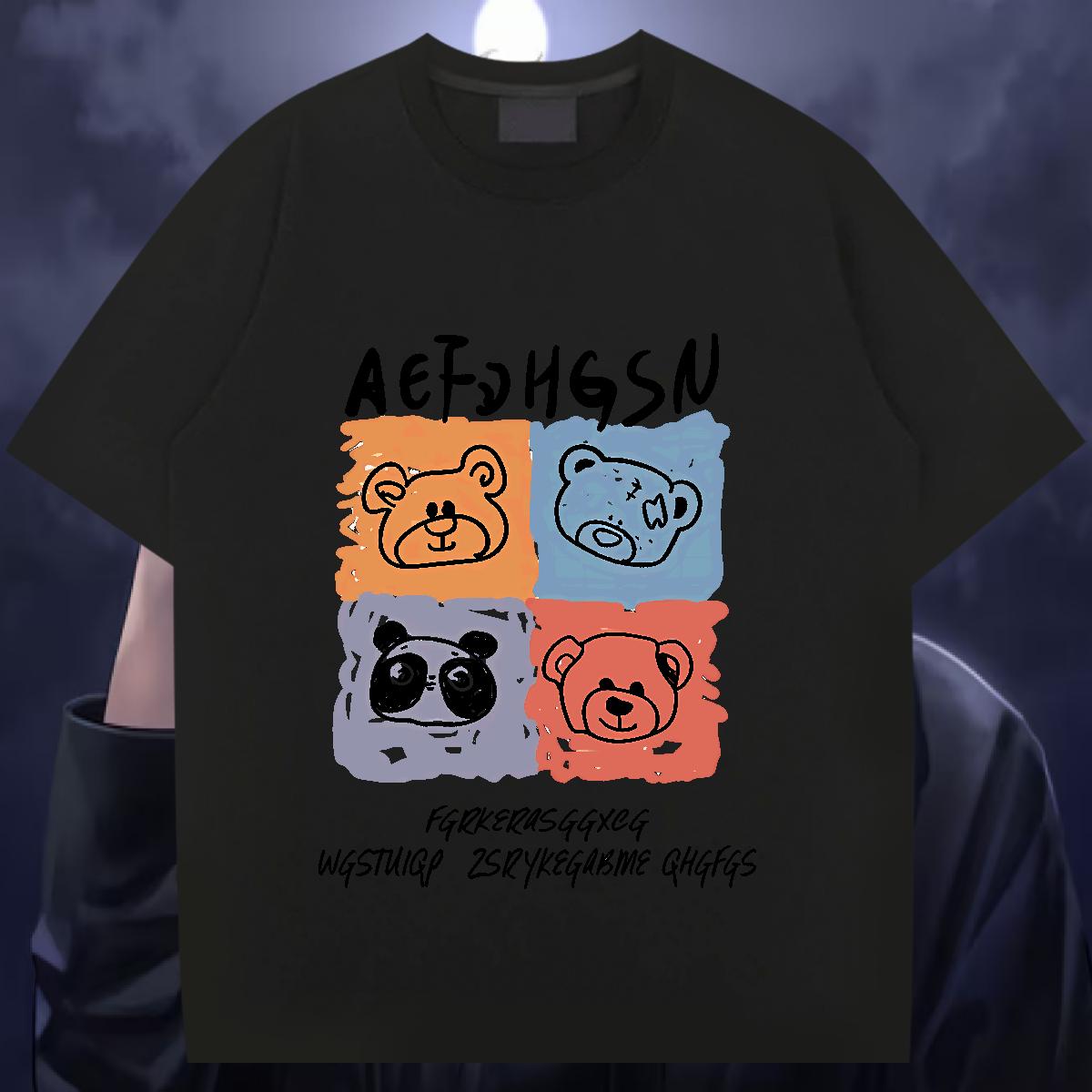 DIY Man T Shirts Asian Size Tshirts Casual Daily Wear Cotton Breathable Soft Popular Clothes