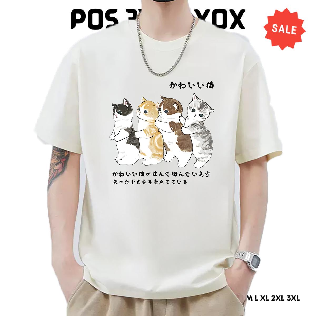 2024 Man T Shirts Custom Anime Anime Printing Street Mens Tshirts Cotton O Neck Short Sleeves Soft