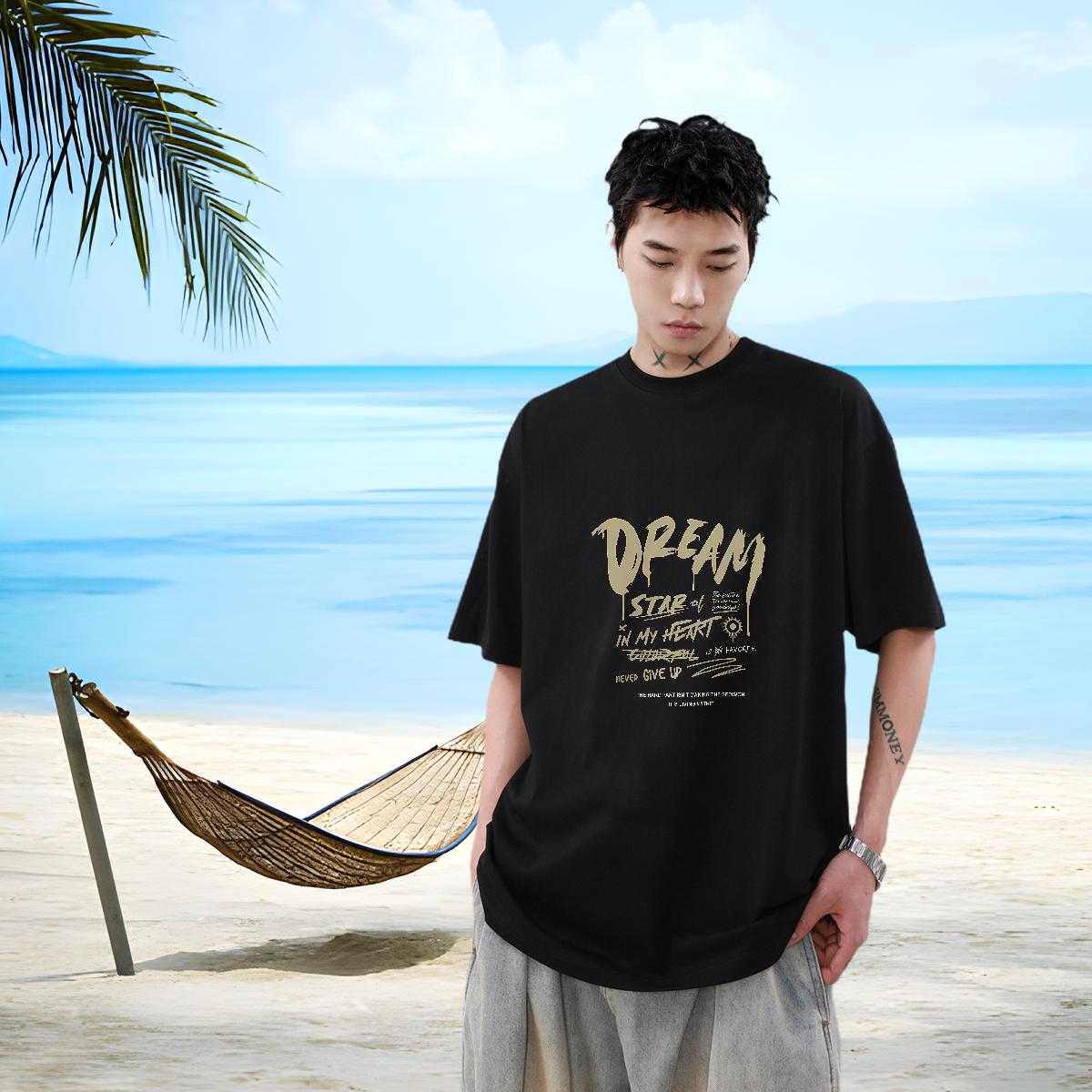 DIY Mens T Shirts DIY Printed Daily Outfit Men Tees Round Neck Short Sleeve Wholesale