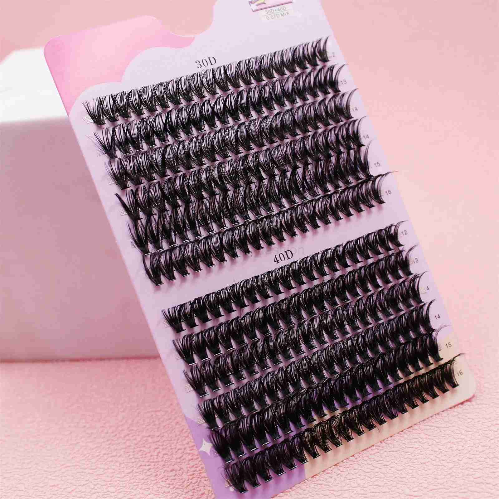 Curl 12-16mm Mix D 30/40D Cluster Lashes Individual Lashes Lash Extensions Clusters Lashes coft Natural False EyelashesCL240713