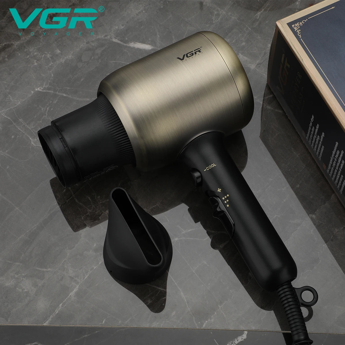 VGR Hair Dryer Wired Hair Dryer Machine Professional Chaison Hair Dryer and Cold Adjustment Powerful Home Appliance V453 240708