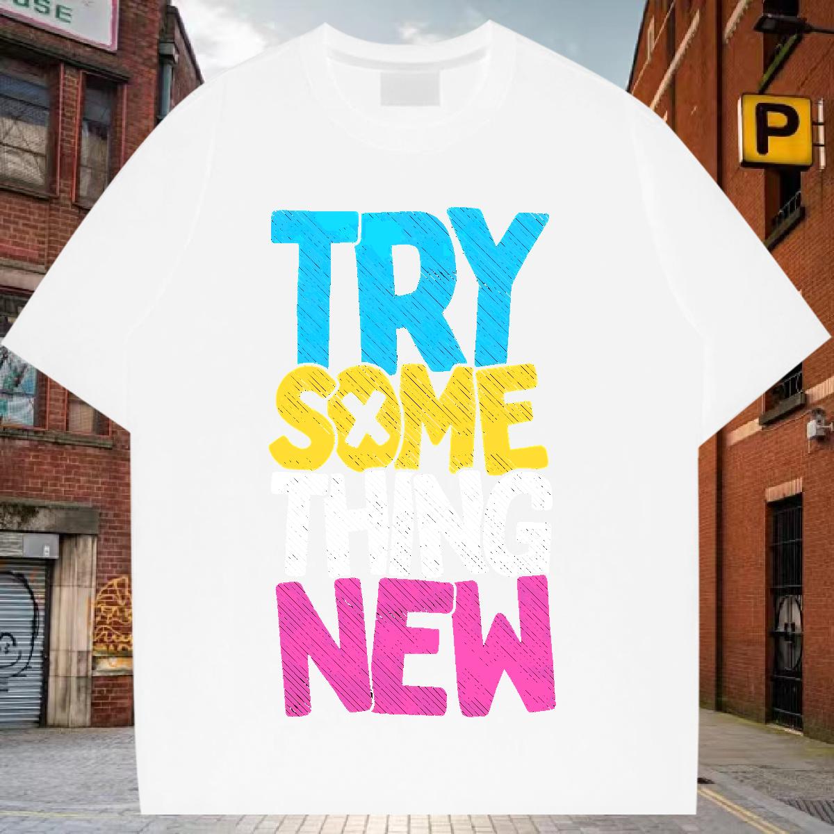 Popular T-Shirts for Men Hip Hop Crew Neck Cotton Tshirt for Man Woman 2024 DIY Black White Tee Shirt