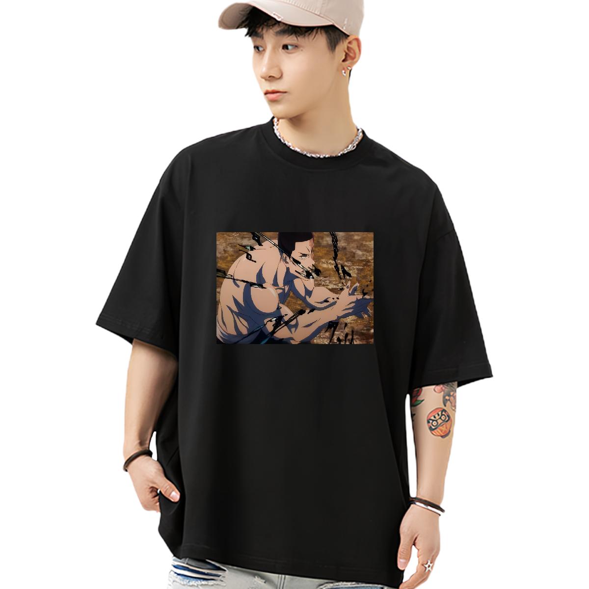 Comfortable Tshirts Short Sleeve Cotton O-Neck Hip Hop Street T-Shirts DIY Anime 2024 Tops