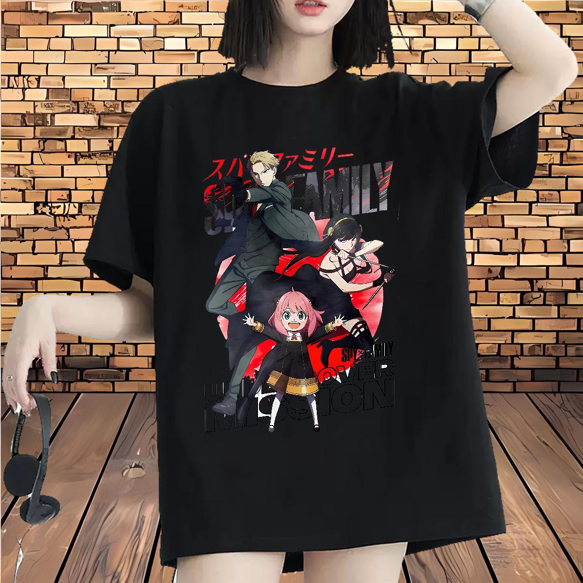 Breathable Crew Neck T Shirts Women Fashion Casual Daily Outfit Couples T Shirts Cartoon Floral Printing Female Wear