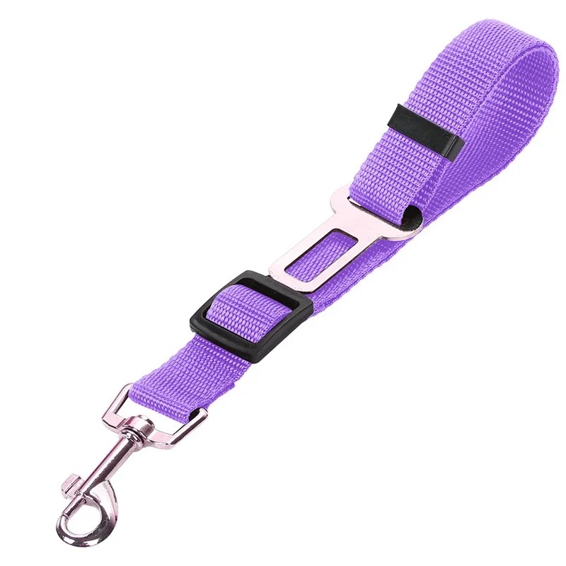 Adjustable Dog Cat Car Safety Seat Belt Nylon Lead Harness for Pet Puppy Kitten Vehicle Security Leash 45-72cm