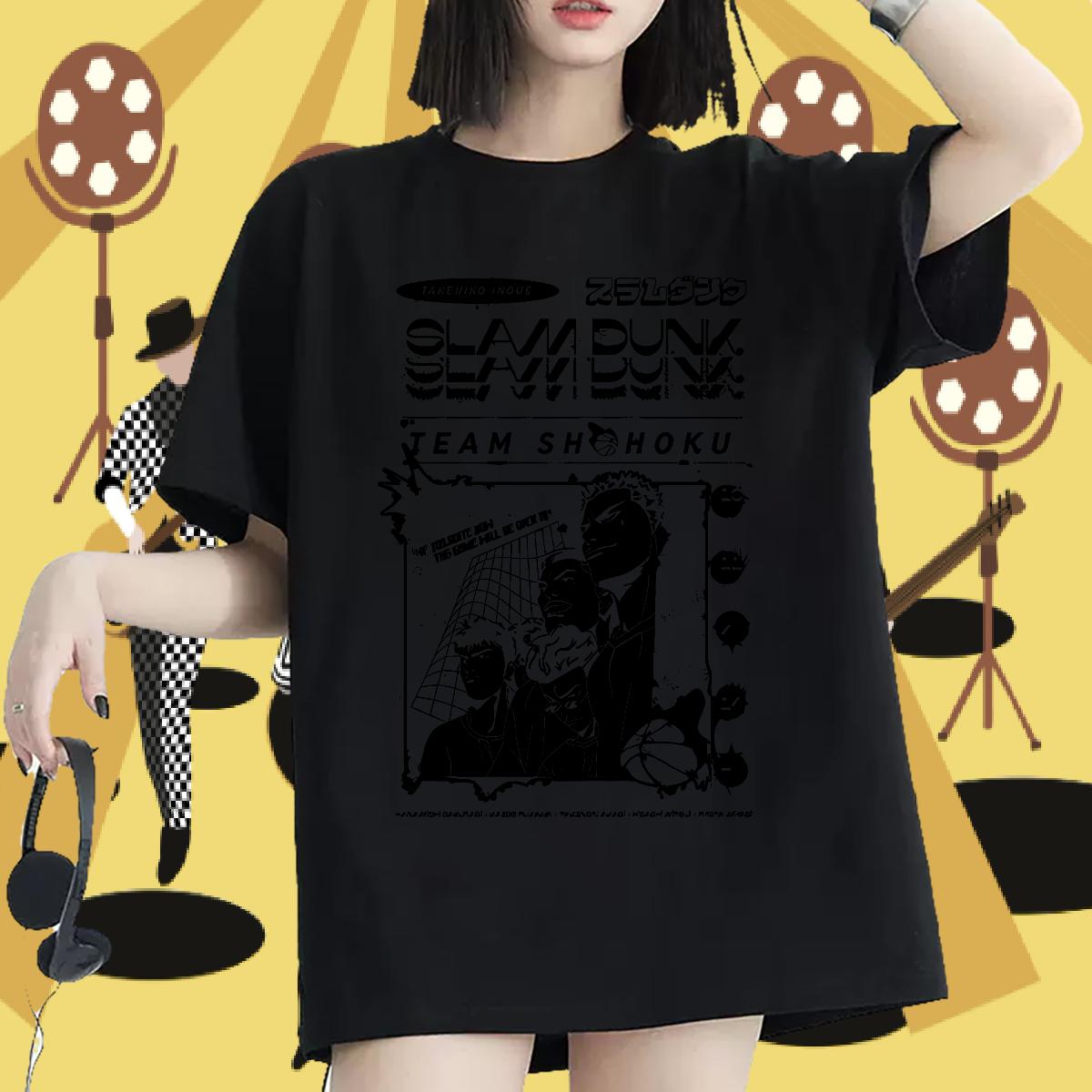 Female Womens T Shirts Round Neck Short Sleeve Tshirts Casual Daily Wear 2024 Woman Tshirt Cartoon Anime