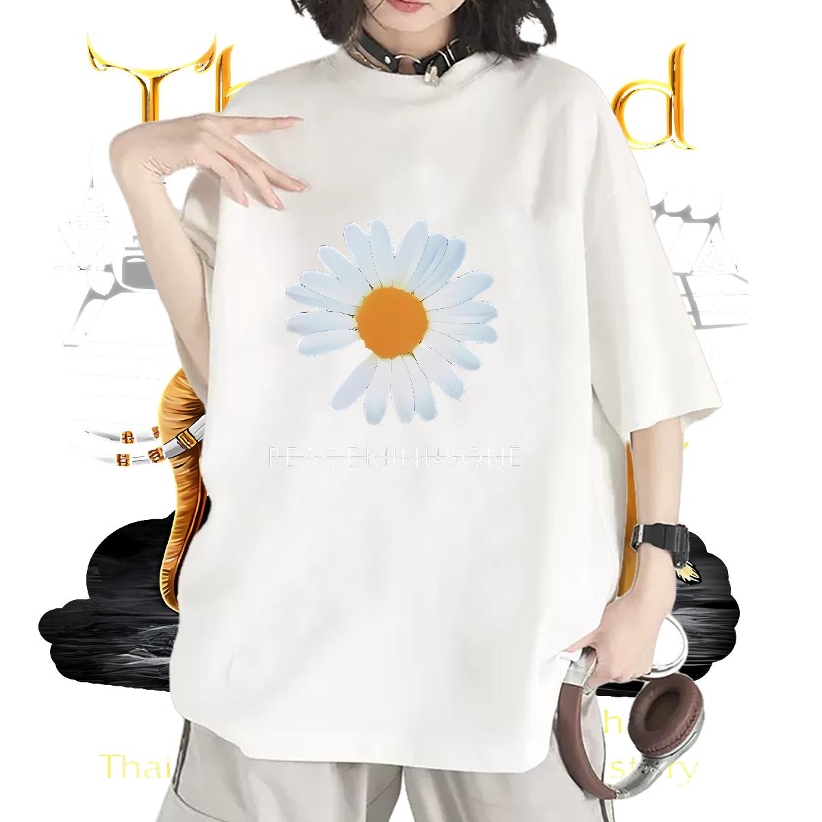 O-Neck Short Sleeve Cotton Woman T Shirts DIY Sports Street Wear Womens Tshirts Black White Brand Tops Shirt