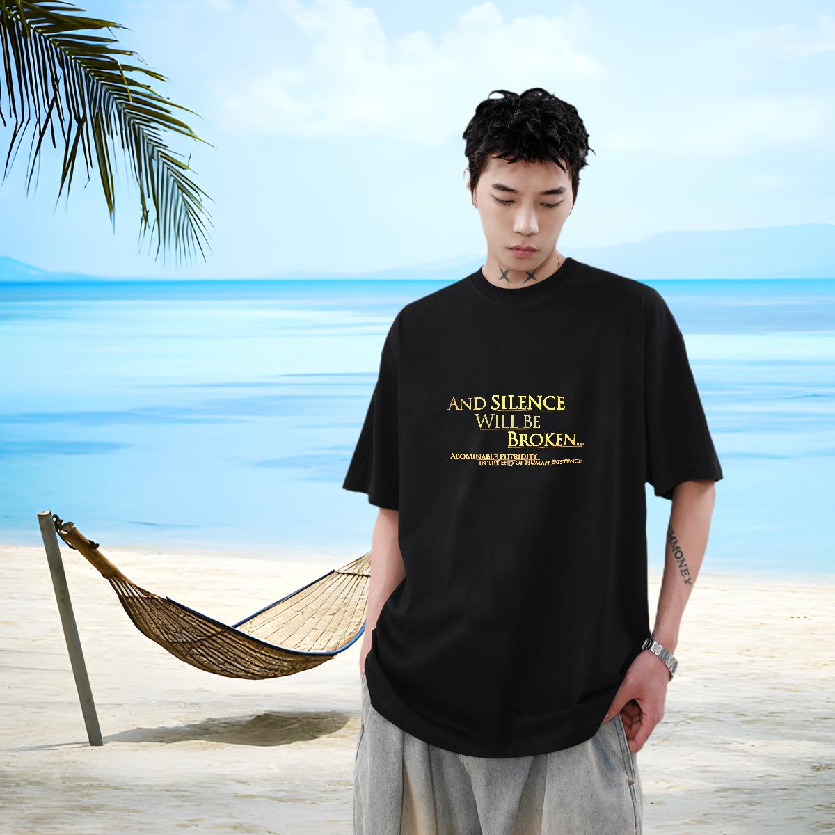 2024 T Shirt For Man Customized Print Summer Casual Men Tops Tees Breathable Crew Neck Unisex