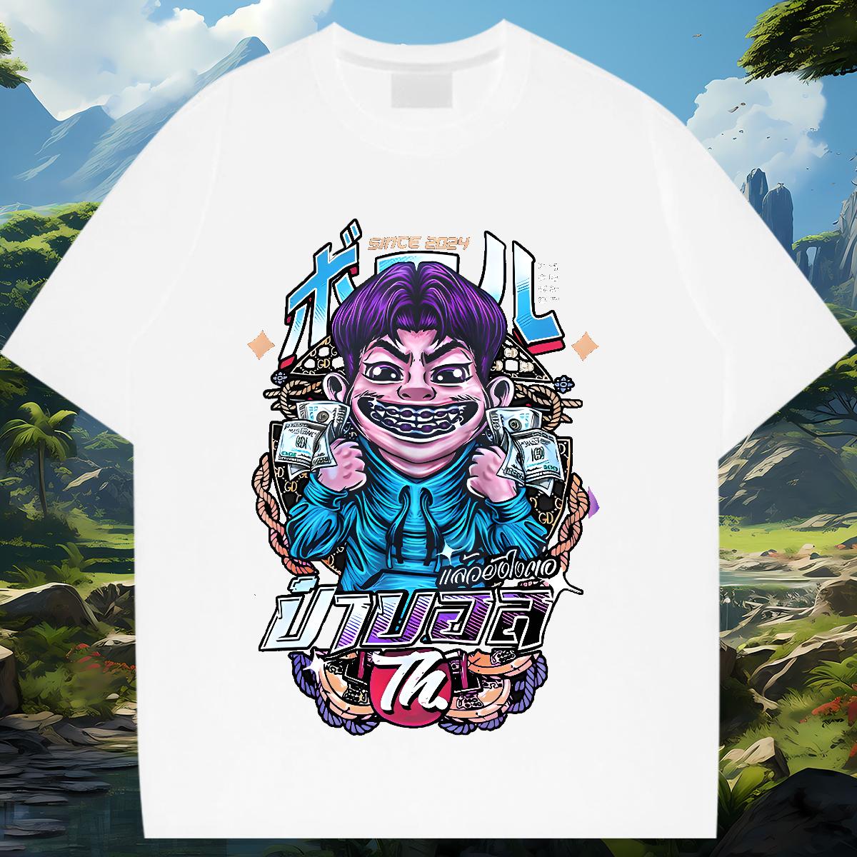 Casual New Women T Shirts O-Neck Short Sleeve Cotton Cartoon Floral Printing Tops Sports Casual Lady Woman Tshirt