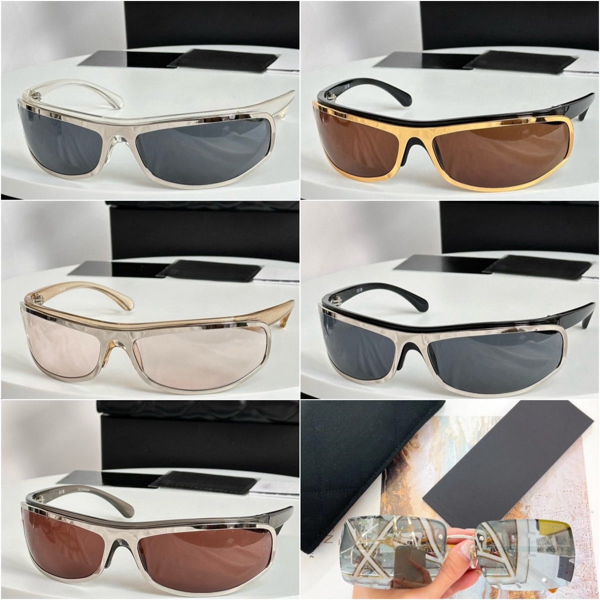 Sunglasses Luxury Fashion Vintage Arc-shaped Outdoor Beach Sun Glasses For Man Woman