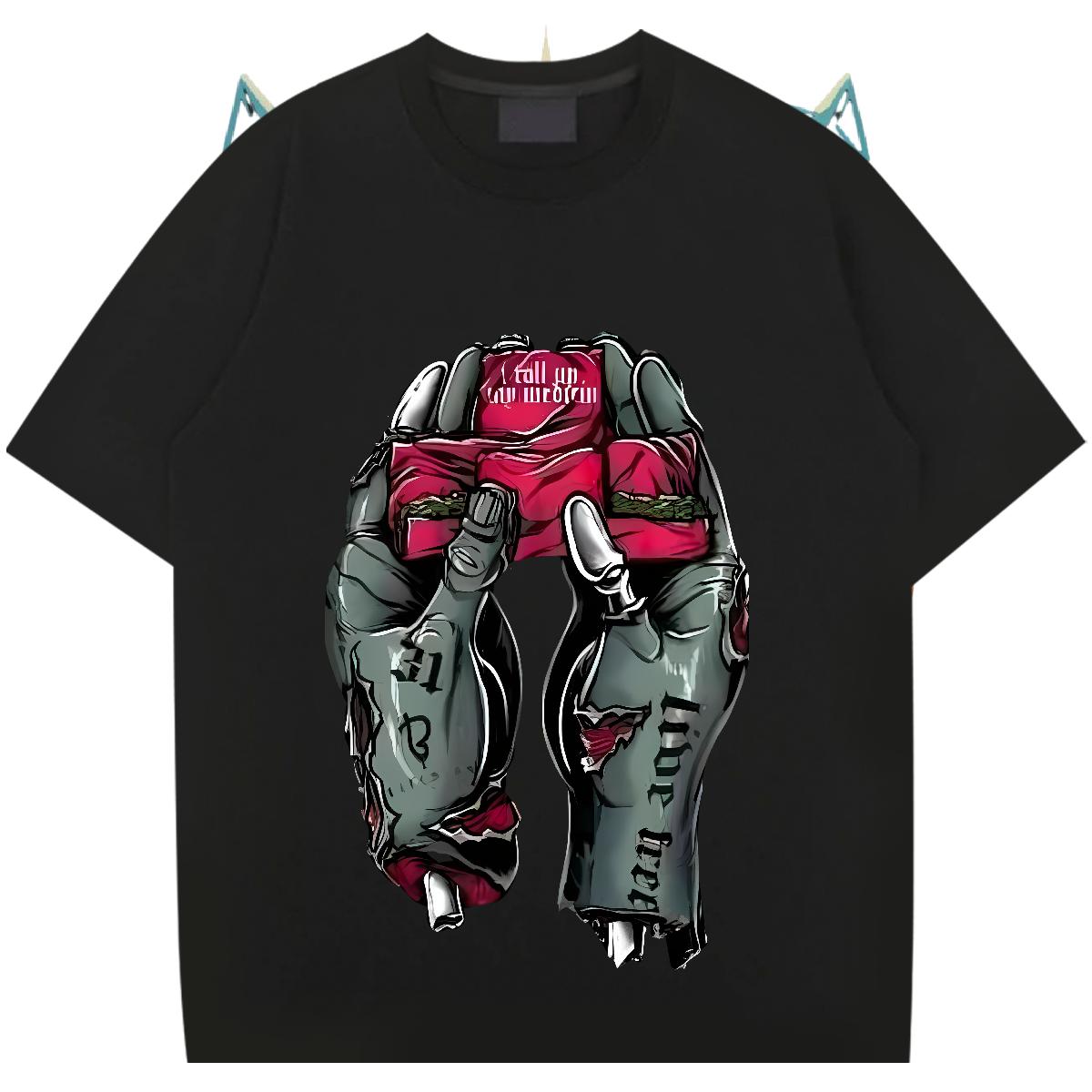 Unisex Men T Shirts Daily Wear Short Sleeve Cotton O-Neck Men Clothes T-Shirt Fashion Design Skull Tees