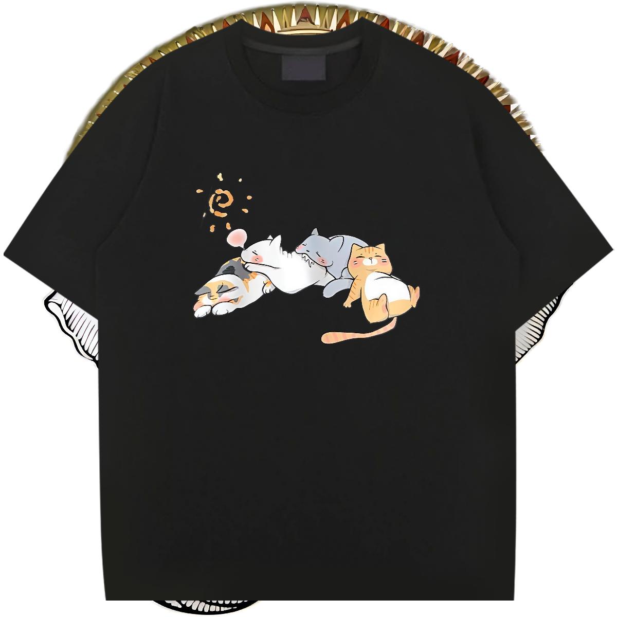 Unisex Couples T Shirts Cotton Breathable Short Sleeve Hip Hop Street T Shirt For Man Custom Cartoon Wholesale Tops Shirt