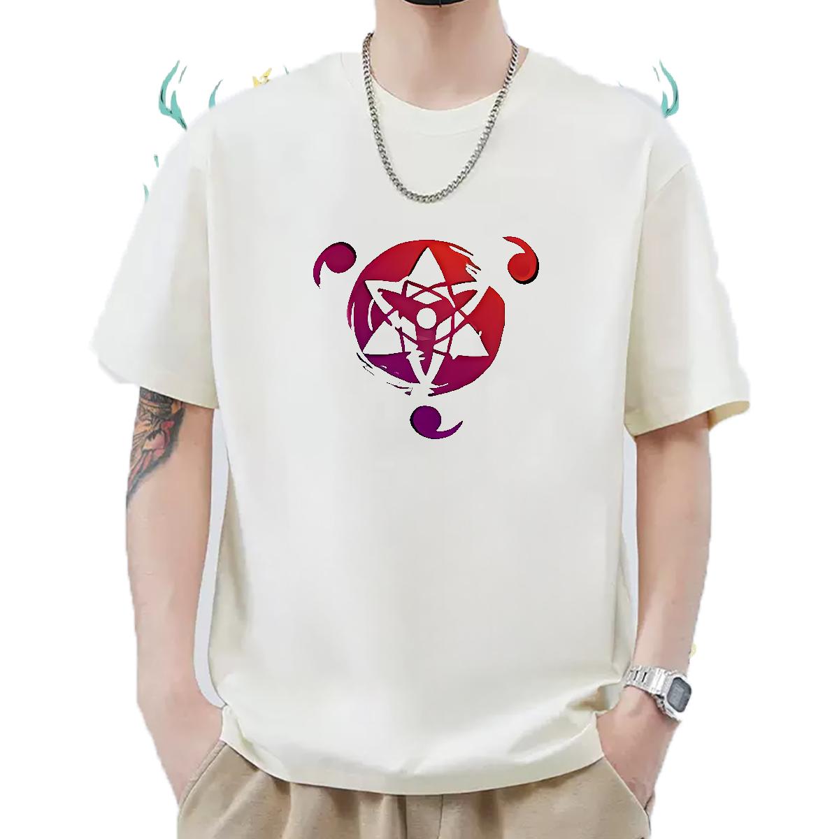 Loose Fit Men T Shirts Sports Casual Cotton O Neck Short Sleeves Couples T Shirts Fashion DIY Anime Tees Shirts