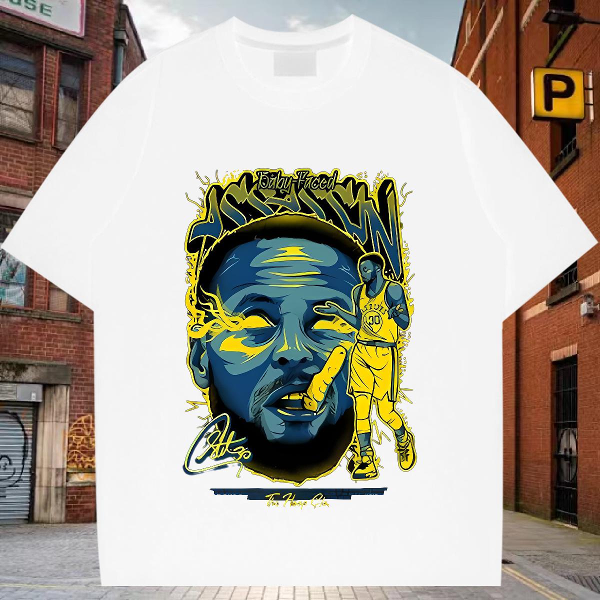 Customized T-Shirts Floral Print Mens Tshirts High Street Hip Hop Breathable Crew Neck Cool Design Tops Shirt