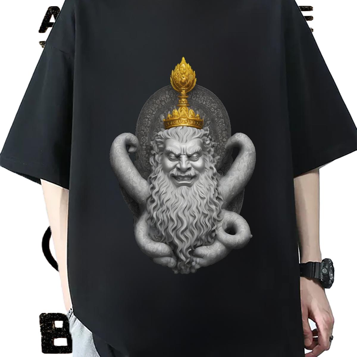 2024 Summer Men T Shirts Anime Print Street Wear Mens Tshirts Breathable Short Sleeve High Quality