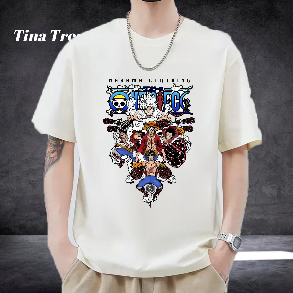 Brand T Shirts Men DIY Anime High Street Hip Hop Men Tees Cotton O Neck Short Sleeves Popular