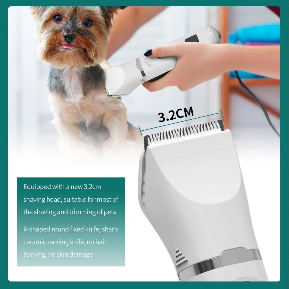 Dog Hair Clippers Grooming Electrical Grooming Trimmer for Cats Rabbits Puppies Rechargeable Shaver Low Decibel Animals Haircut