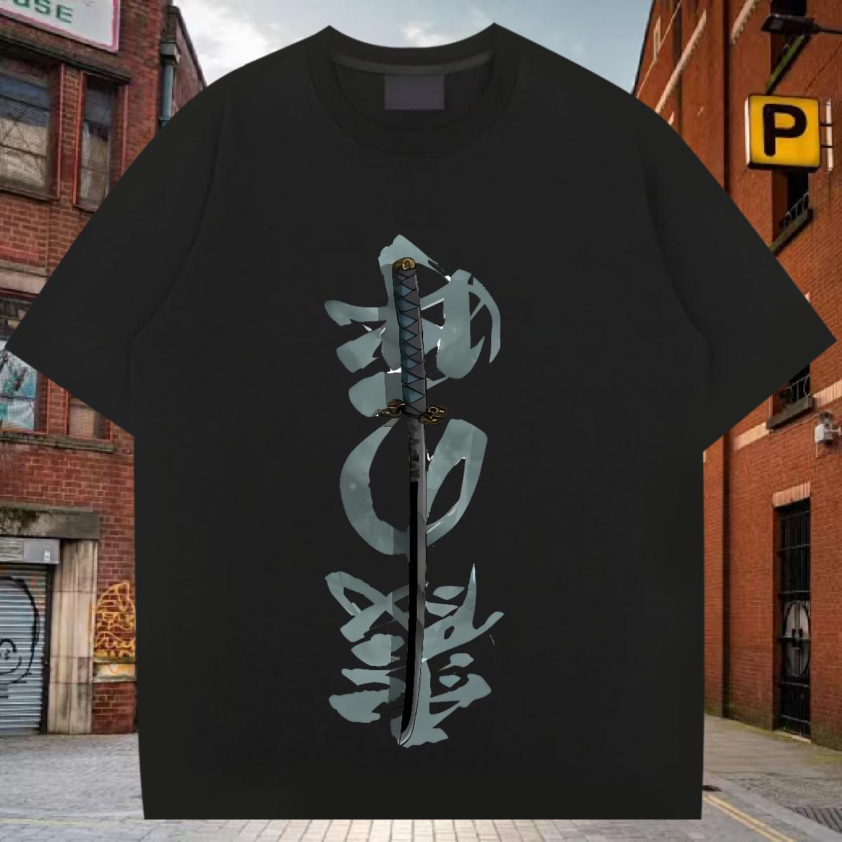 Loose Fit Mens T Shirts Street Casual Crew Neck Cotton Breathable Tshirts 2024 Summer Custom Anime Tops Shirt