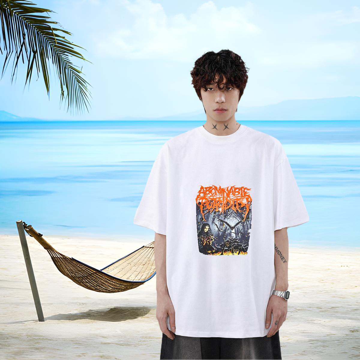 Factory Direct T shirt Custom Print Plus Size Beach Couples T Shirts Cotton Breathable Classic
